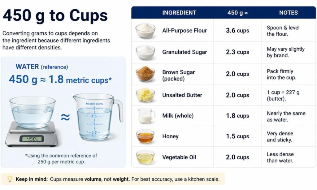 450g to Cups