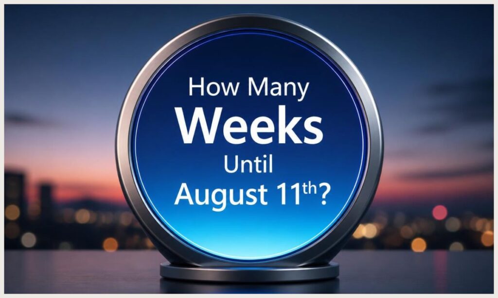 How Many Weeks Until August 11th?
