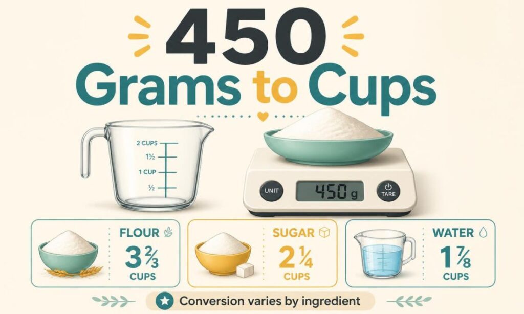 450 Grams to Cups