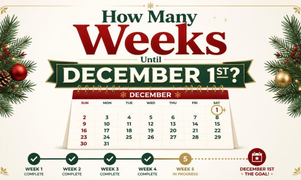 How Many Weeks Until December 1st?