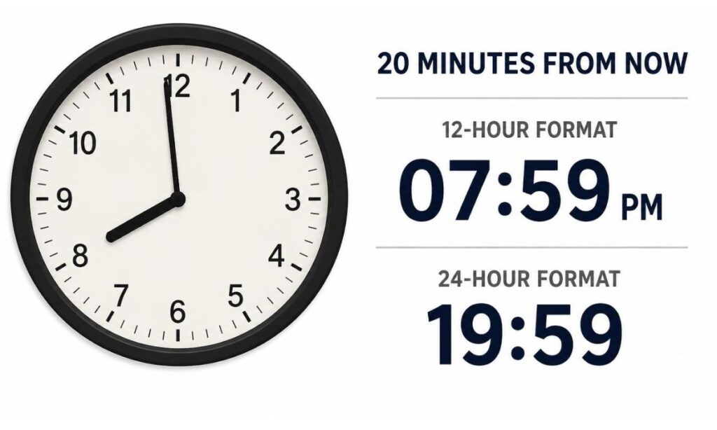 what-is-20-minutes-from-now-on-a-clock